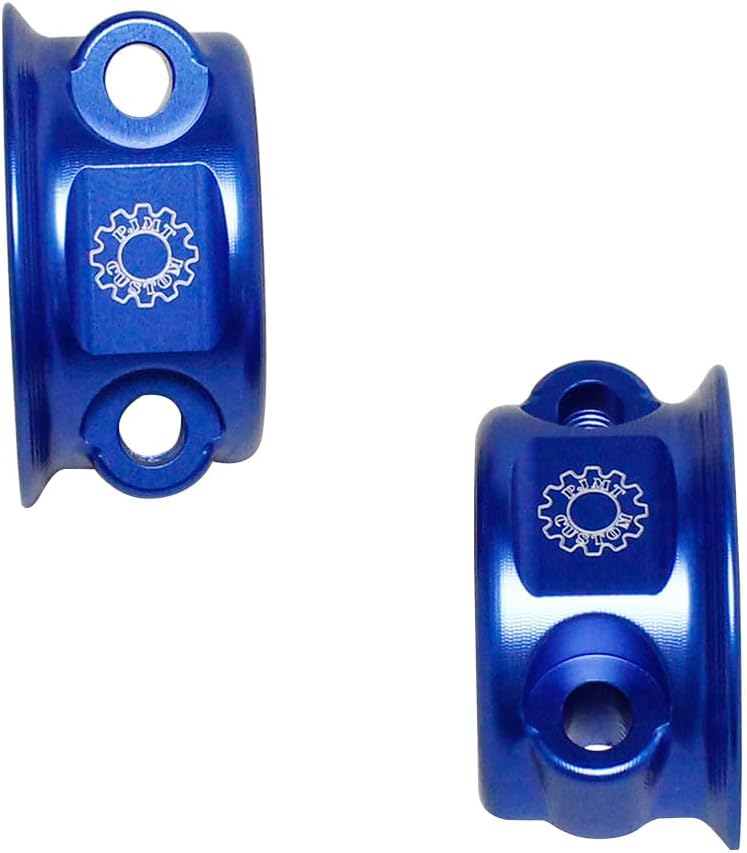 PJMTCUSTOM Blue Aluminum Left Right Clutch Handlebar Clamp Lever Control Bracket Fits for Harley Davidson XL883 1200, Softail FLS, Dyna FDX, Touring FLHT FLHX FLTR (Blue) - Image 4
